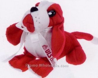8" Red Bloodhound Beanie Dog