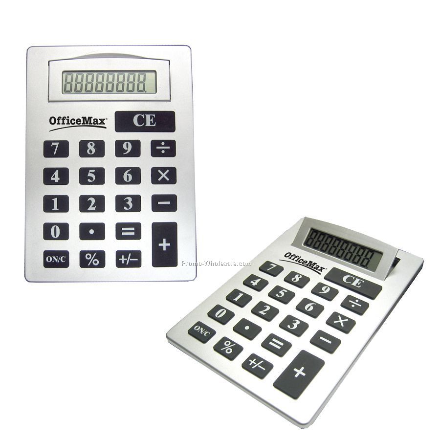8 Digit Calculator With Pop Up Lcd Panel