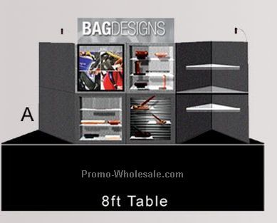 8-ft. Table Top Display (1 Double Light Box/1 Adjustable/1 Slat/5 Triangle)