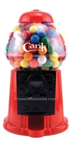 9" Plastic Gumball Machine W/ Jelly Beans