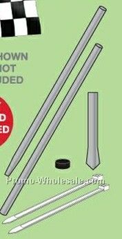 9'x1" Stock In Ground Promotional Display Pole Kit