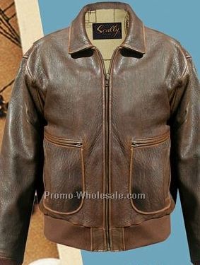 Aero Squadron Brown Vintage Lamb Leather Bomber Jacket (S-2xl)