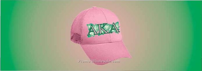 Alpha Kappa Alpha Sorority Hat Badge W/ Metal Pin (1-5/8"x4-5/8")