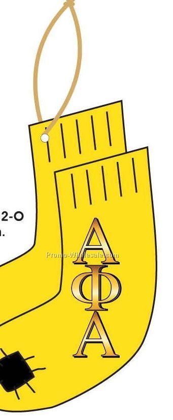 Alpha Phi Alpha Fraternity Socks Ornament W/ Mirrored Back (12 Sq. Inch)