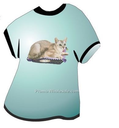 Asian Burmilla Cat Acrylic T Shirt Coaster W/ Felt Back
