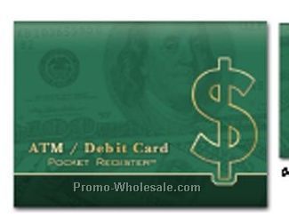 Atm/Debit Card Pocket Register - Money Design