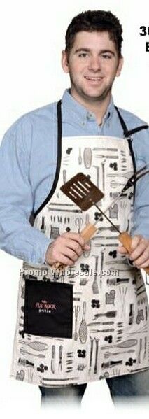 Bbq Deluxe Bib Apron (Blank)