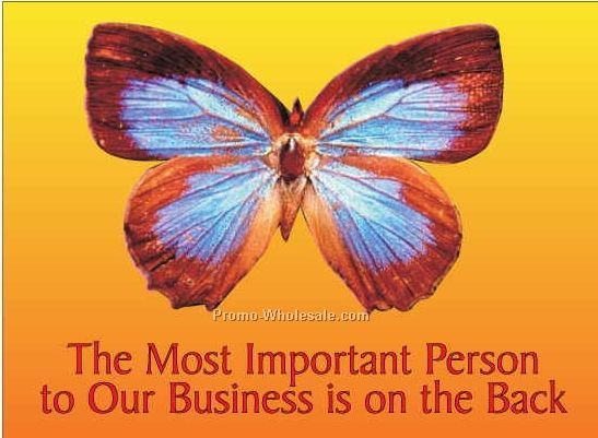 Blue & Brown Butterfly Rectangle Photo Hand Mirror (2-1/2"x3-1/2")