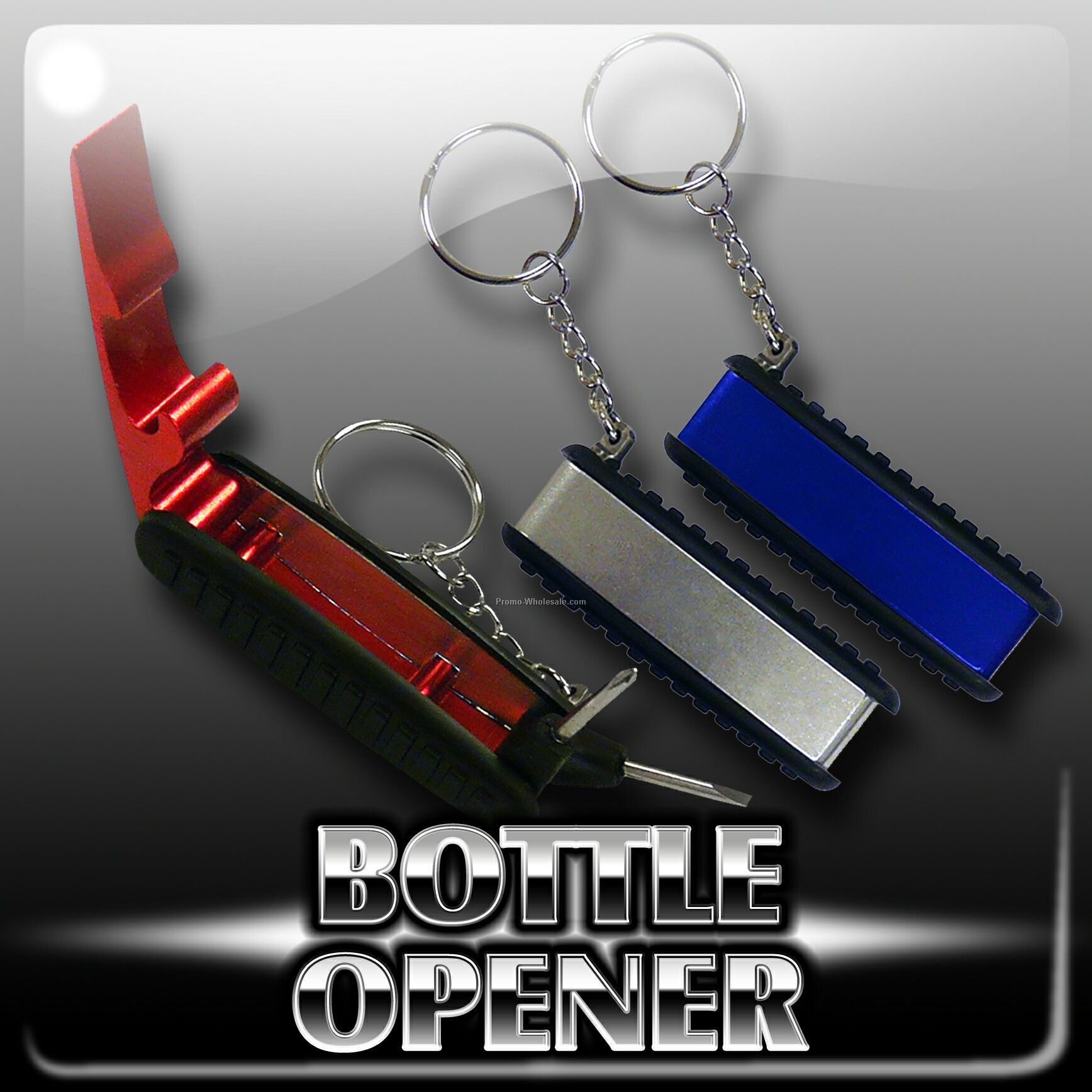 Bottle-opener Aluminum With Miniature Toolkit And Keychain