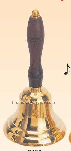 Brass Bell W/ Wooden Handle (Screened)