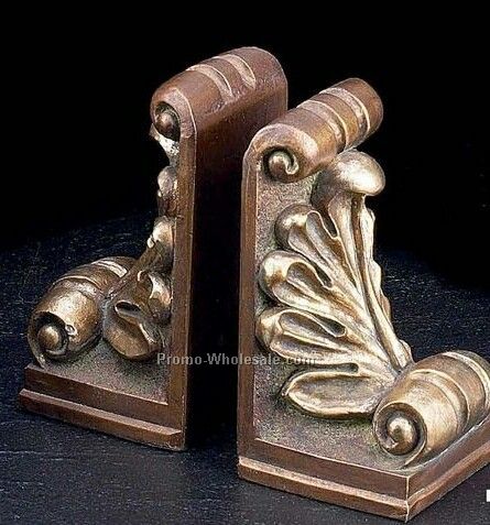 Bronzed Brass Fleur De Lis Bookends