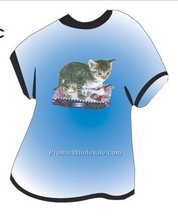 California Spangled Cat Acrylic T Shirt Coaster W/ Felt Back