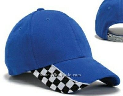 Checker Edge Cap With Velcro Closure