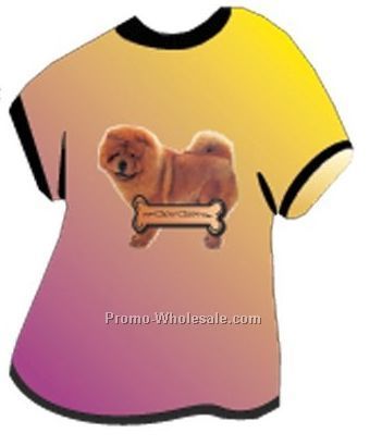 Chow Chow Dog Acrylic T Shirt Coaster W/ Felt Back