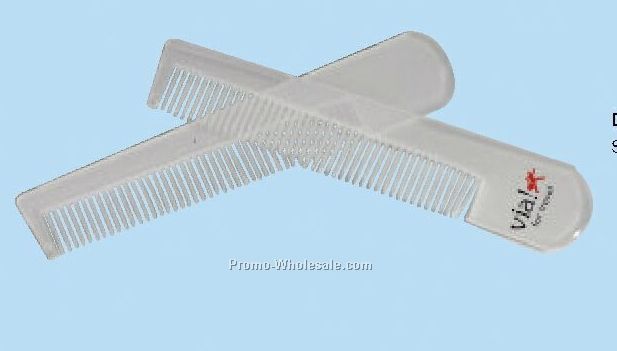 Clear Plastic Travel Comb (Printed)