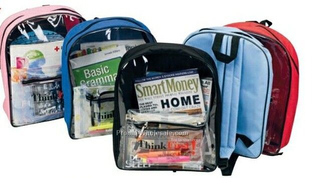 Clear Pvc Front Backpack (Blank)