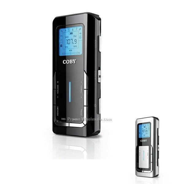 Coby Pll AM/FM Stereo Radio W Preset Memory & Earphones