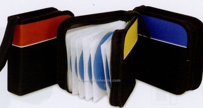 Convenient 24 CD/ DVD Case - 6-1/4"x1-3/4"x6-1/4"