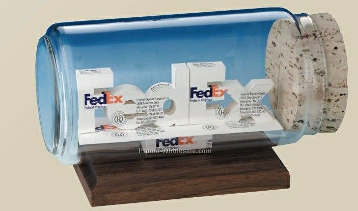 Custom Logo Business Cards In A Bottle Domed Sculpture