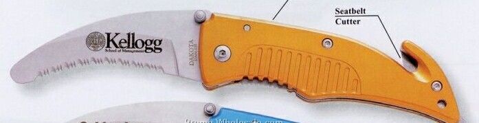 Dakota Emergency Rescue Pocket Knife (Orange Handle)