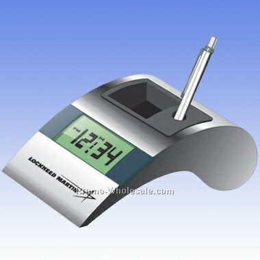 Digital Alarm/ Pen Holder (Screened)