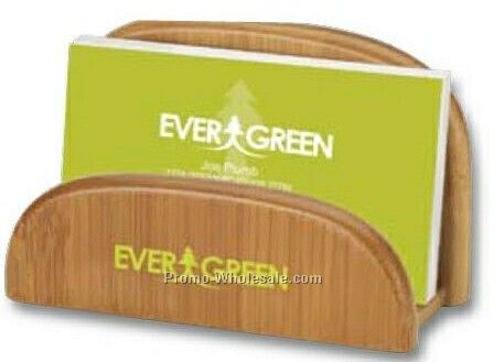 Essentials Garde Bamboo Business Card Holder 4"x2-3/8"x1-3/4"