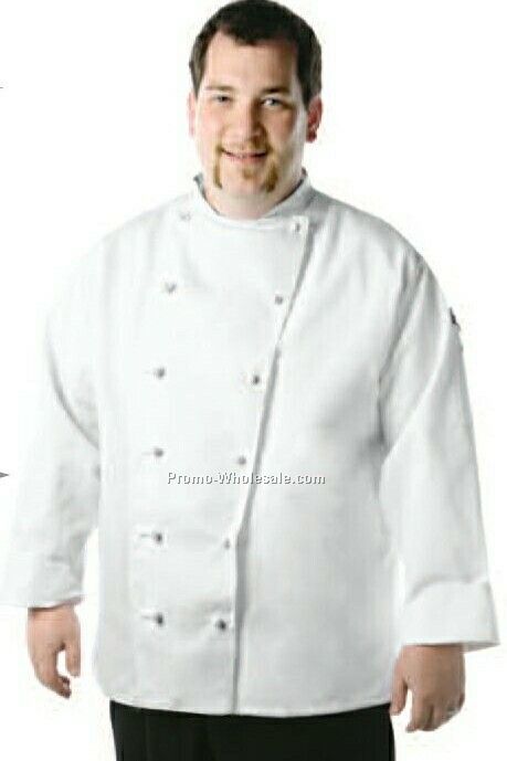 Executive Chef Coat (Small/ White) Fine Line Twill