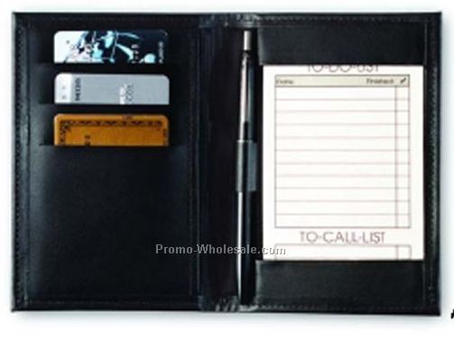 Executive Pocket Jotter W/ Credit Card Pocket - Top Grain Cowhide