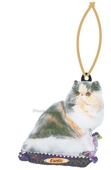 Exotic Cat Executive Ornament W/ Mirrored Back (12 Sq. Inch)