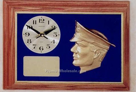 Firematic Clock - 12"x16" Oak Framed Police Clock