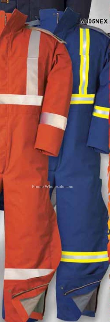 Flame Resistant 10 Oz. Ultra Soft Coverall W/ Reflective Tape (S-xl)