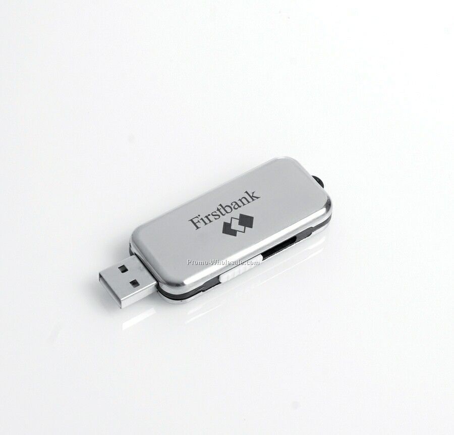 Flash Drive Retractable USB Polished Metal Case