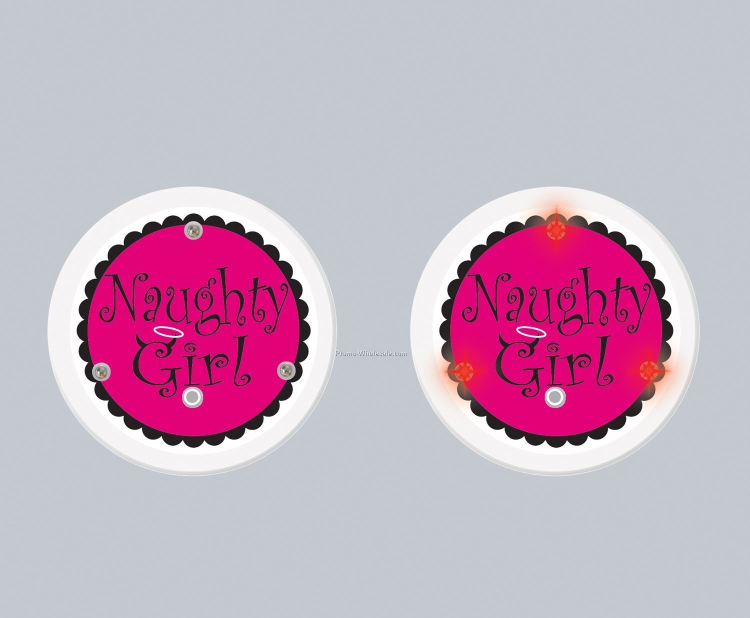 Flashing Naughty Girl Button