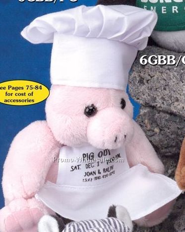 Gb Brite Plush Beanie Stuffed Pig (6")