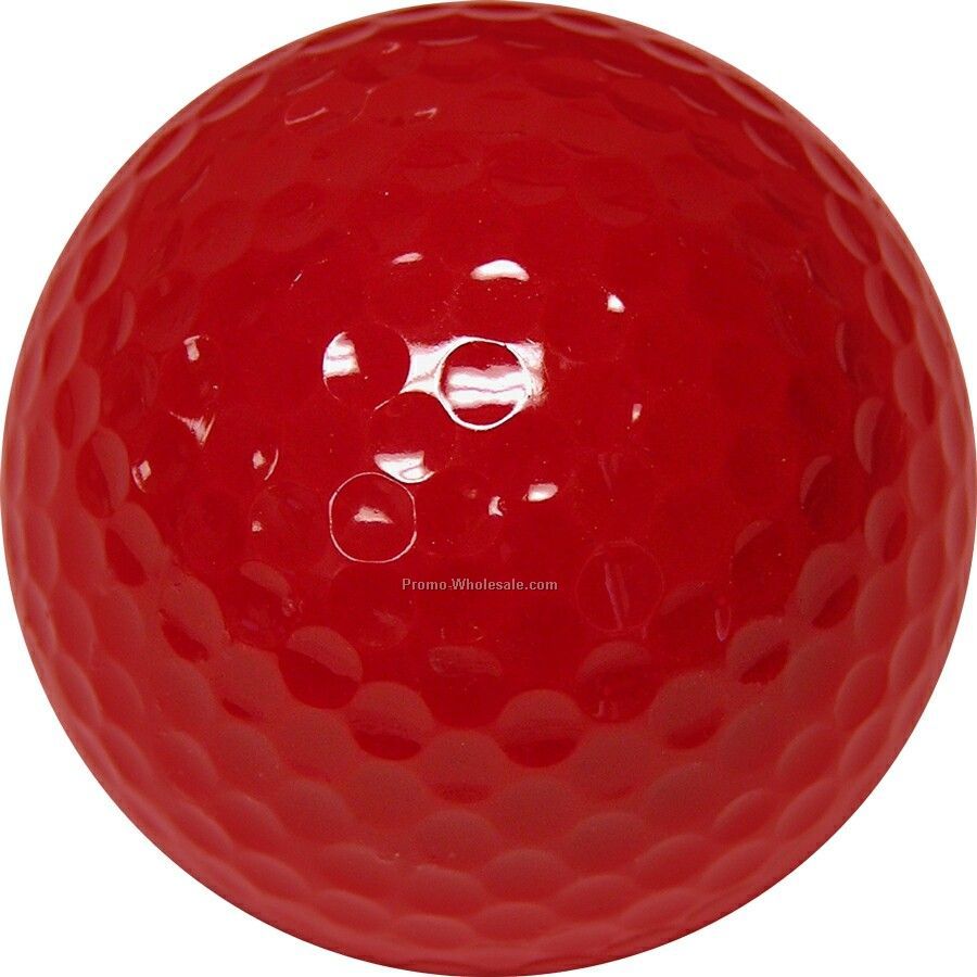 Golf Balls - Dark Red - Custom Printed - 1 Color - Clear 3 Ball Sleeves