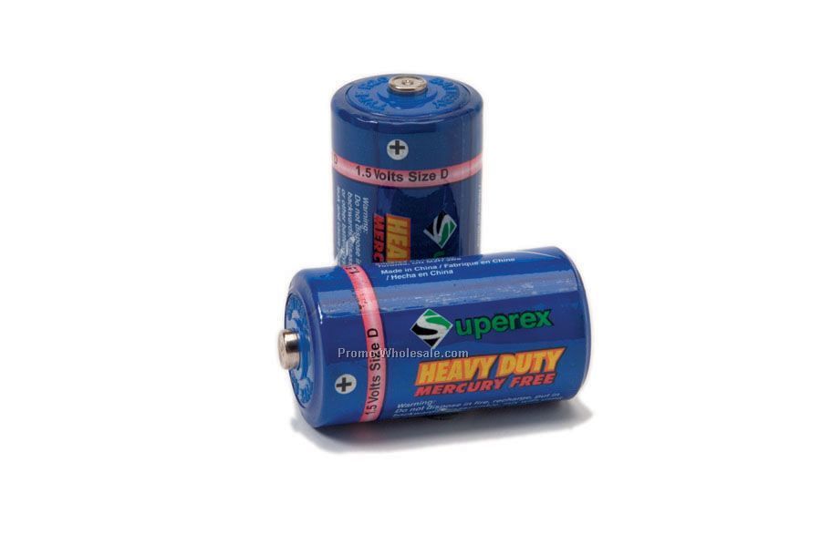 Heavy Duty D Batteries - Per Pair (Blank)