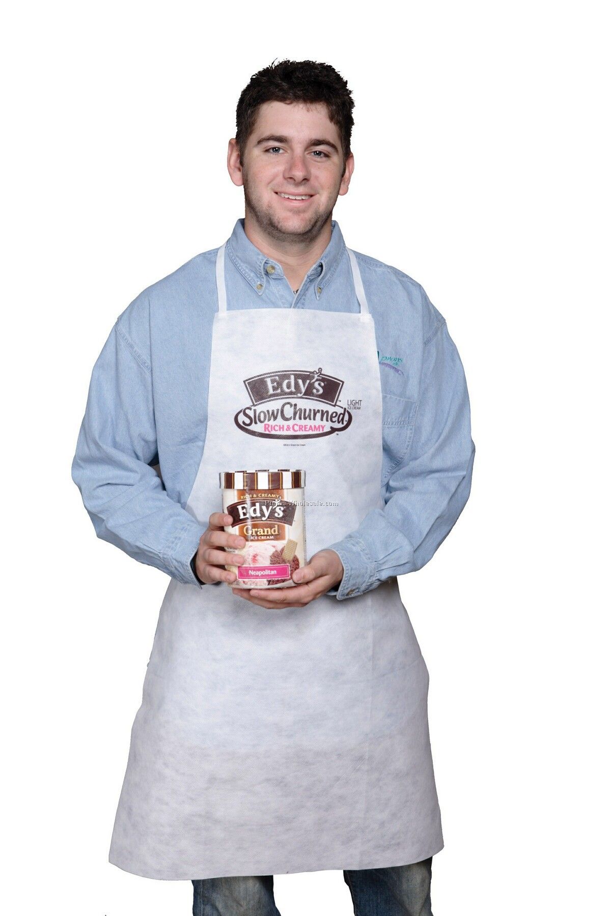 Heavyweight Non-woven Color Bib Apron (Printed)