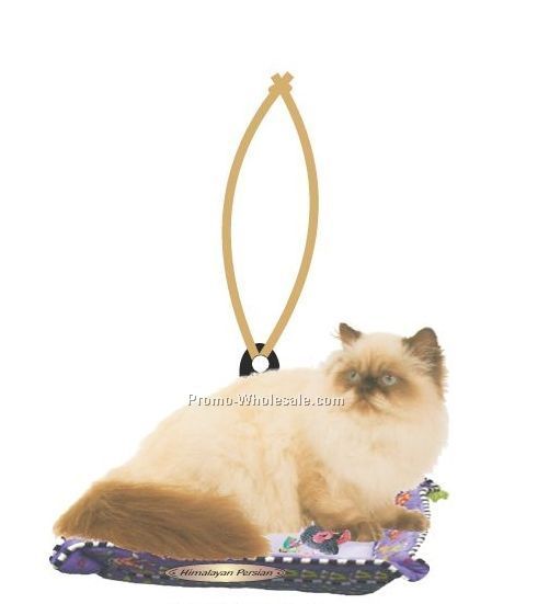 Himalayan Persian Cat Executive Line Ornament W/ Mirrored Back (6 Sq. Inch)