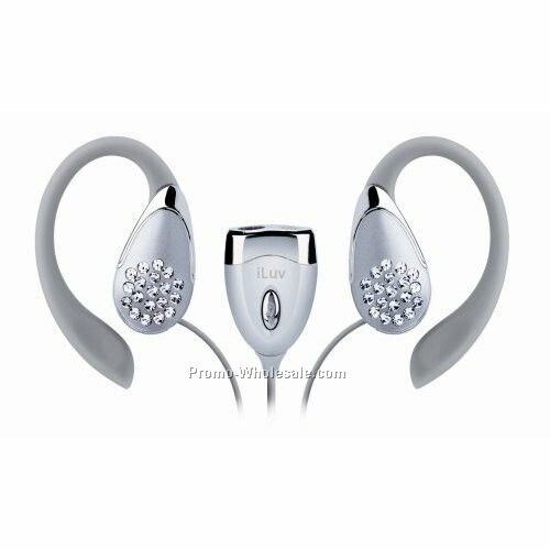 Iluv Crystal Earclip With Microphone - Silver