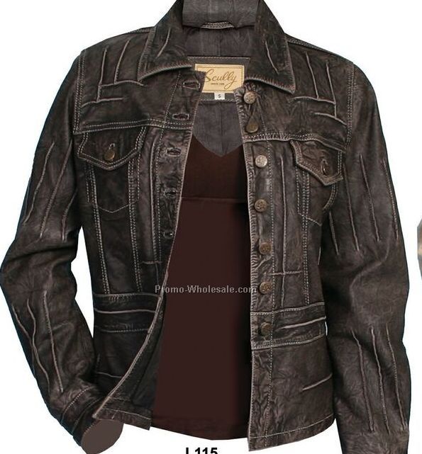 Ladies Washed Lamb Leather Jacket S-xx-l