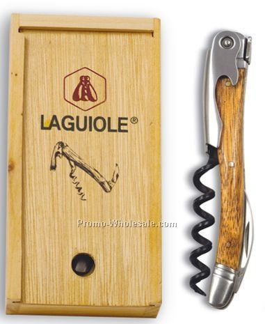 Laguiole Waiter's Corkscrew With Light Wood Handle