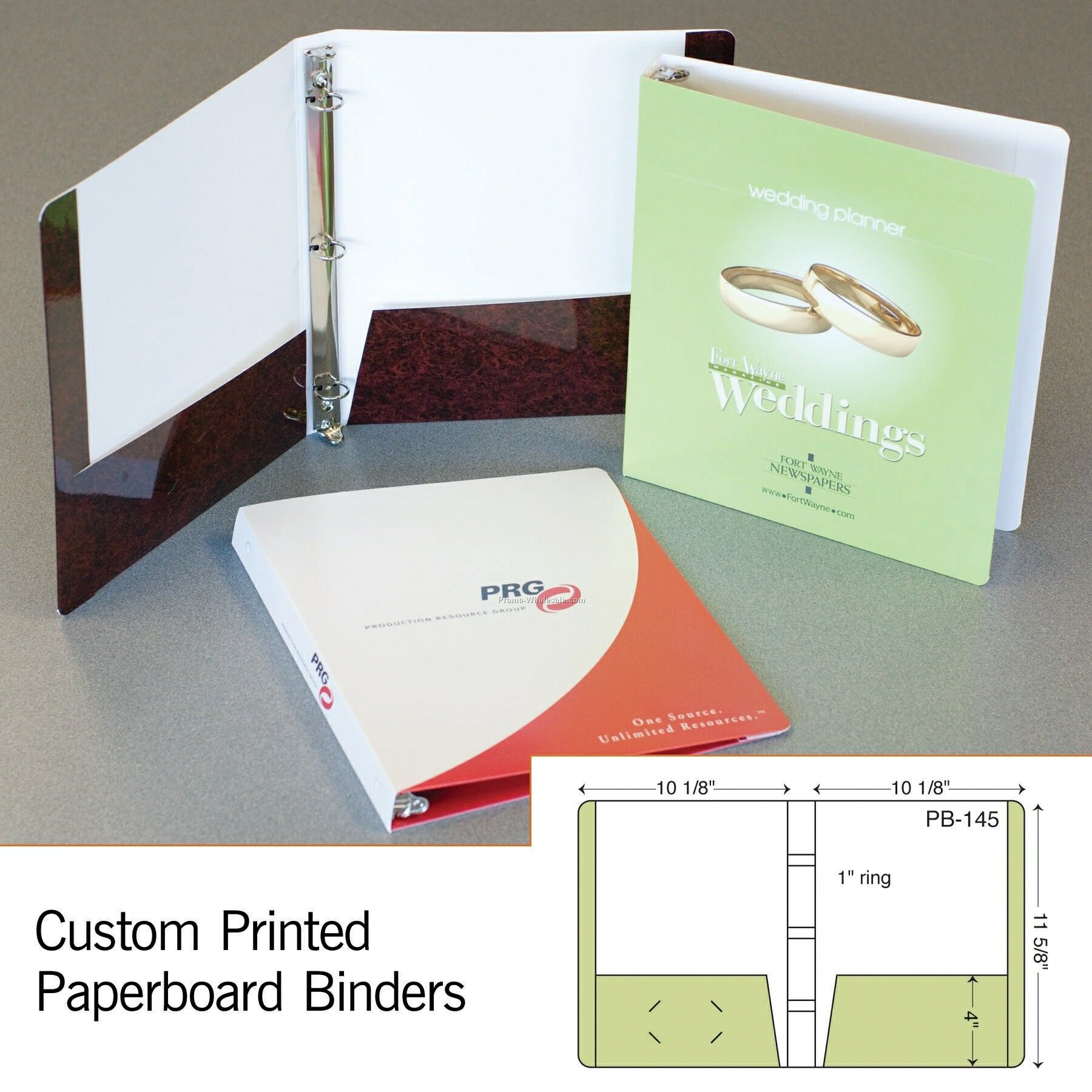 Laminated 3 Ring Binder W/ 2 Pockets - 4 Color Process (11-5/8"x10-1/8")