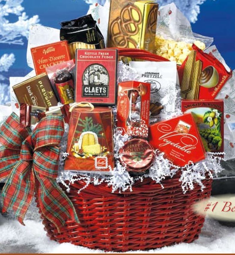 Large Season's Greetings Gift Basket