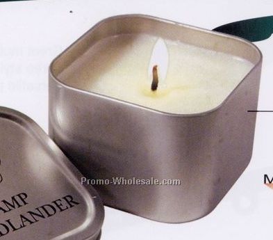 Large Square Seamless Tin Candle - Standard Service