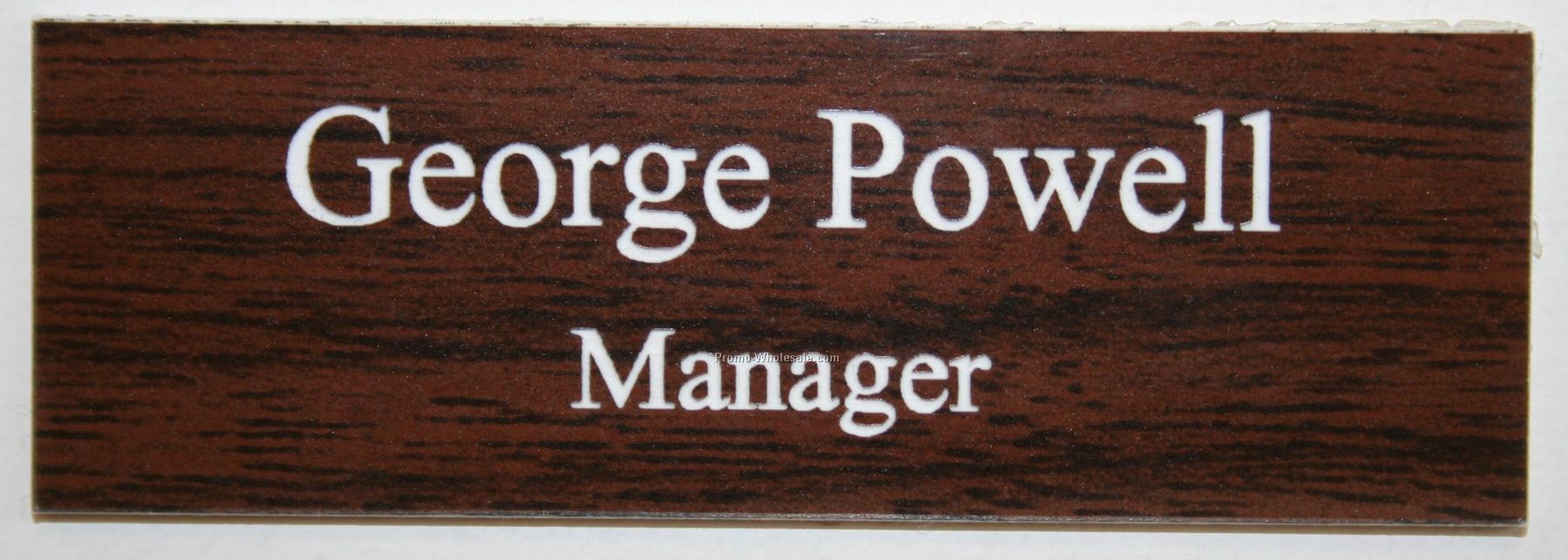 Laser Engraved Badge - 3"x1" Rectangle With Beveled Edge