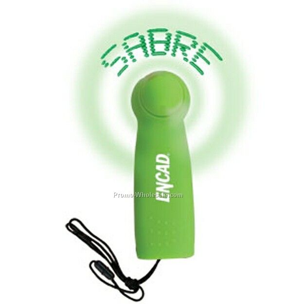 Light Up Message Fan - Solid Neon Green Body