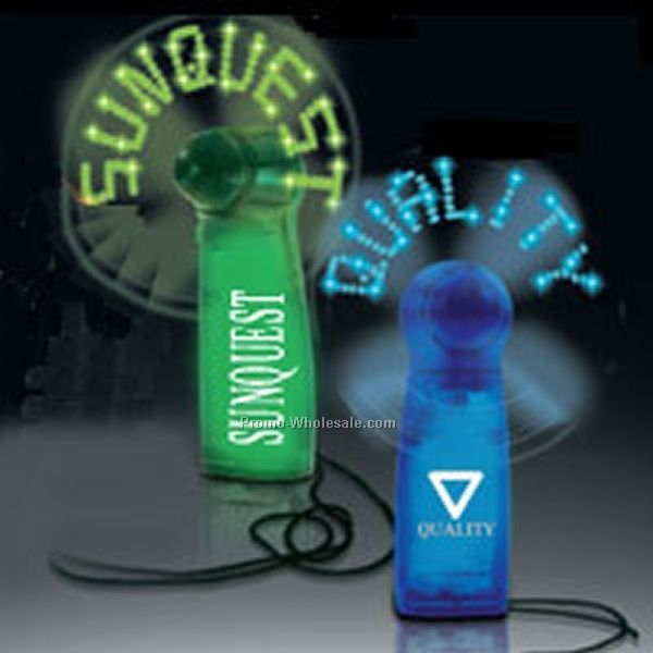 Light Up Message Fan W/ Blue LED (12 Week)