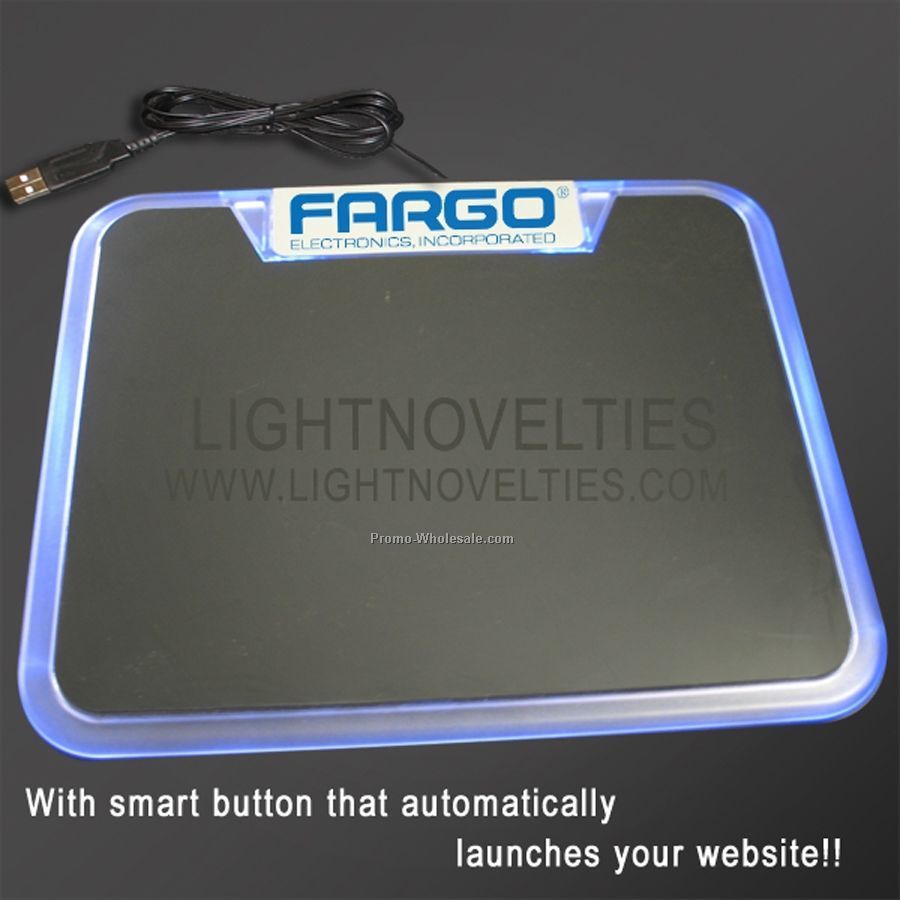 Light Up Mouse Pad W/ Button