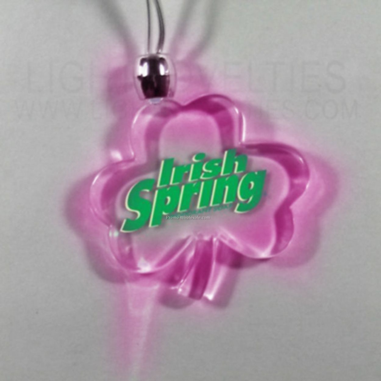 Light Up Pendant Necklace - Lucky Charm - Pink Or Purple