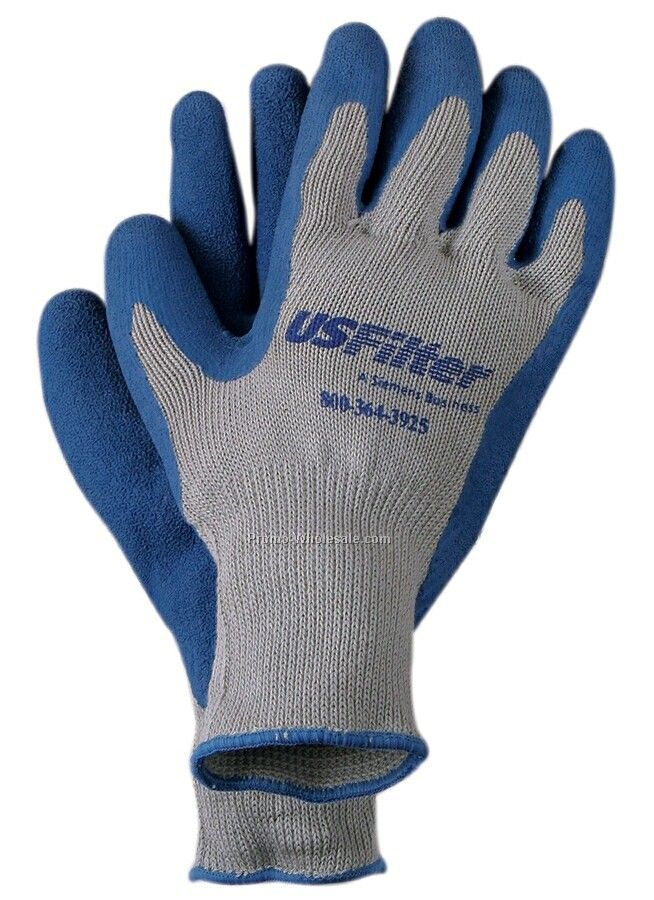 Men's Breathable Gray Knit Gloves With Abrasion Resistant Palm (M-xl)